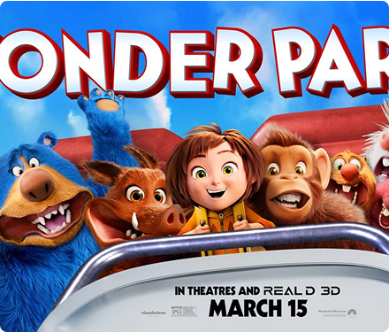 A modern animator focused on a digital tablet in a bright studio filled with animation sketches and creative tools. 4