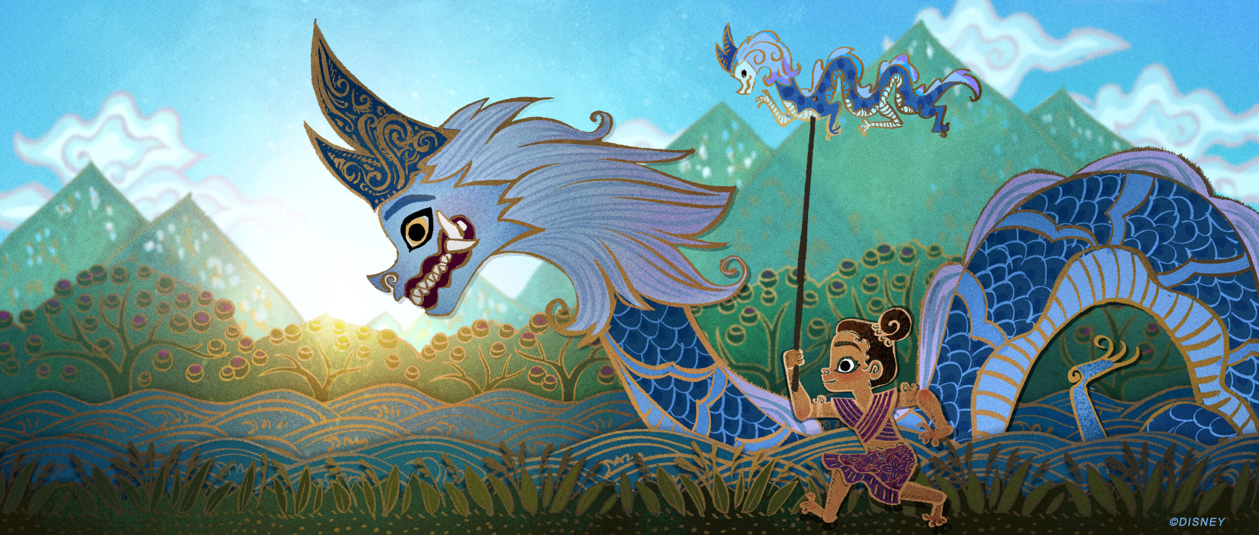 PREMIERE: Disney Presents "Whimsy & Wonder" At Animayo Gran Canaria 20 Art For Raya and the Last Dragon by Griselda Sastrainwata Lemay scaled 1