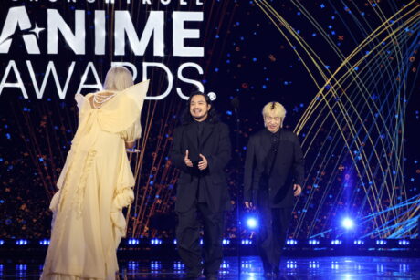 "Solo: Leveling," "Dan Da Dan," And More Celebrate Wins From 2025 Anime Awards 24 Pabllo Vittar presenting Creepy Nuts with the award for Best Anime Song at the 2025 Crunchyroll Anime Awards scaled e1748556142404
